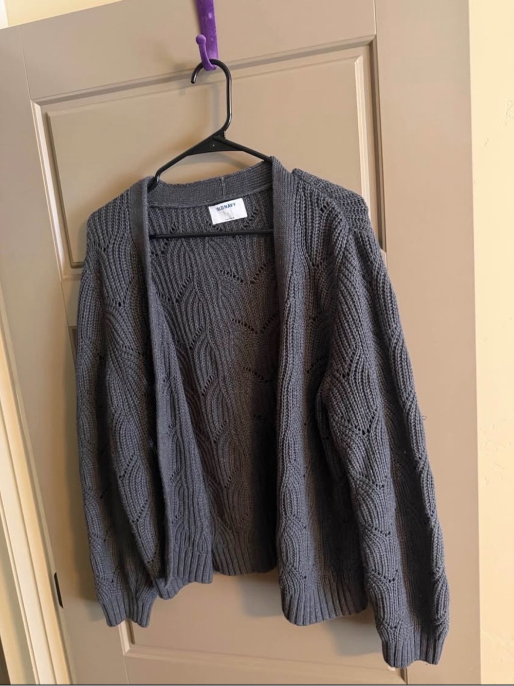 Old Navy Gray Openfront Knit Cardigan Sweater